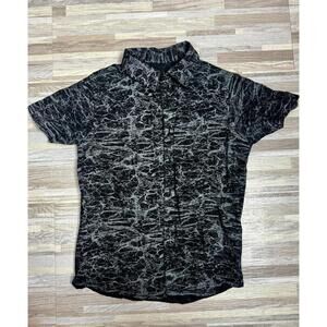 street rules kids button up shirt black marble print youth 14 16 streetwear‎ top
